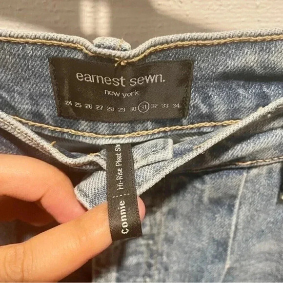 NWT Earnest Sewn Hi-rise Pleat Shorts Size 31 - Picture 4 of 13